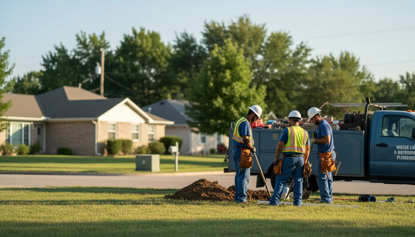 Residential water line and bathroom plumbing service in Central Lake, MI